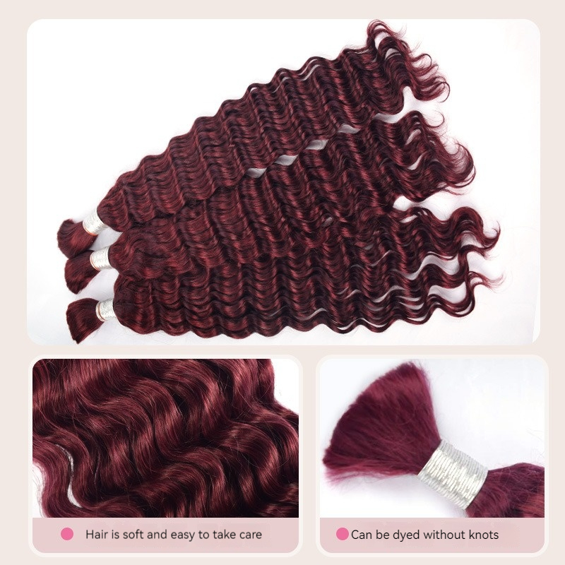 Natural-looking curly seamless human hair extensions for bulk hair